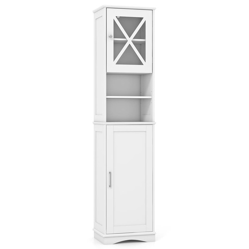 White tall bathroom - white,