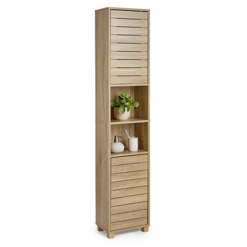 Tall bathroom cabinet - cabinet,, oak